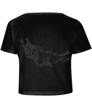 Load image into Gallery viewer, Black-Scale Cropped Tee
